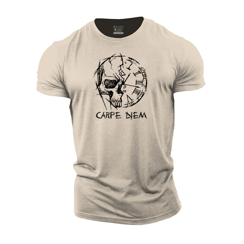 Skull Carpe Diem Cotton T-Shirts