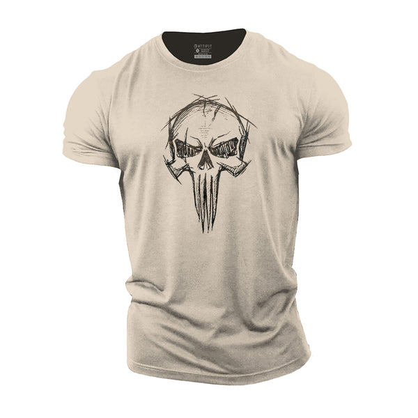 Skull Portrait Cotton T-Shirts