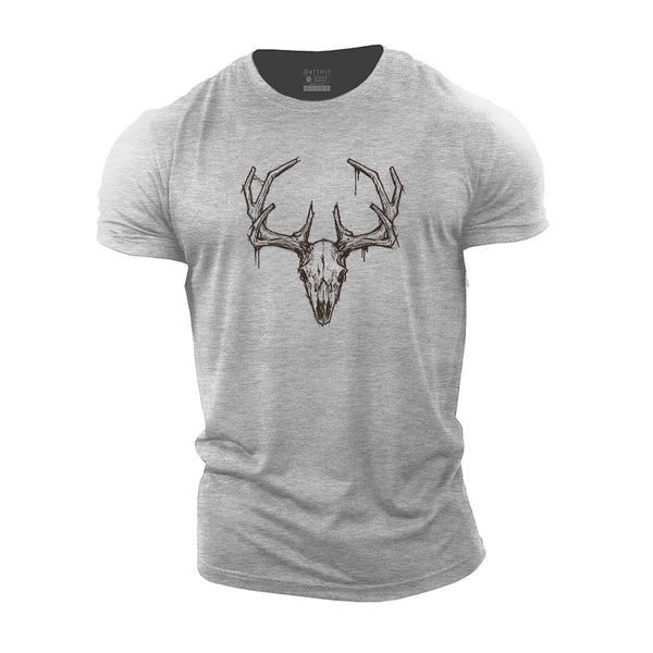 Elk Portrait Cotton T-Shirts