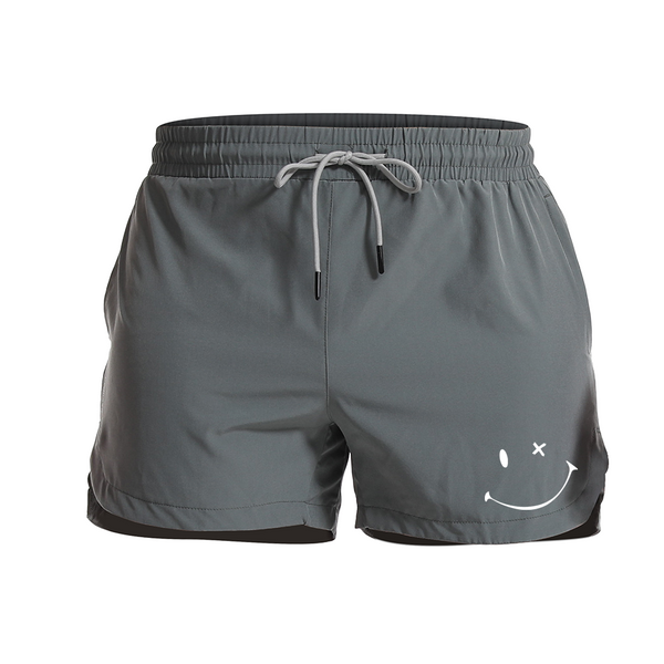 Smiling Face Men's Quick Dry Shorts