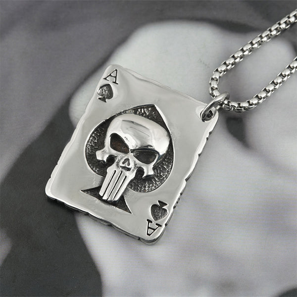 Magician Skeleton Titanium Steel Necklace