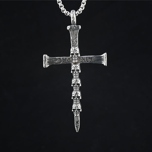 Cross Skull Titanium Steel Necklace