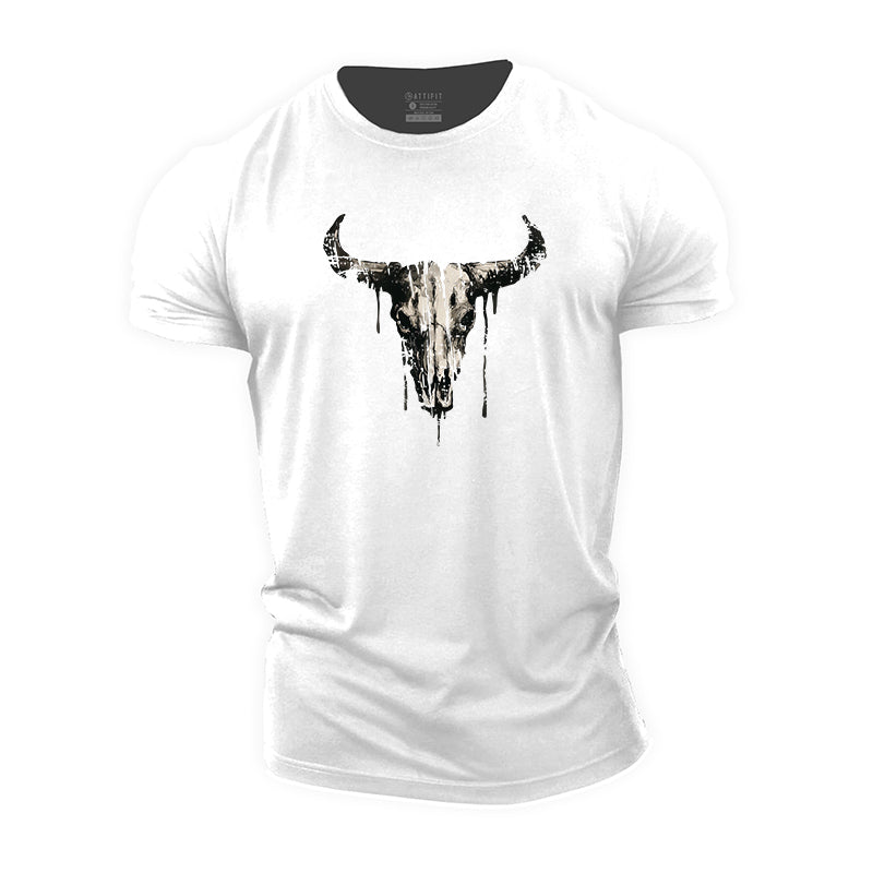 Bull Skull Cotton T-Shirts