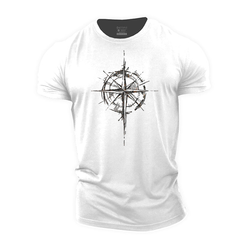 Vintage Compass Cotton T-Shirt