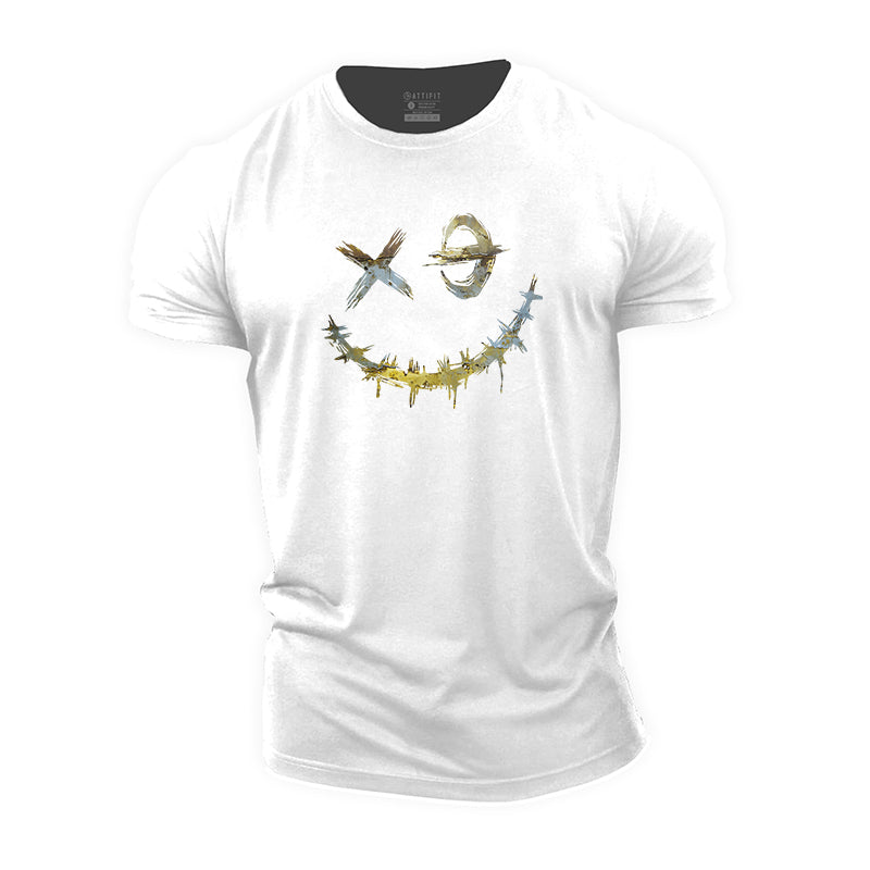 Oil Painting Smiley Cotton T-Shirts
