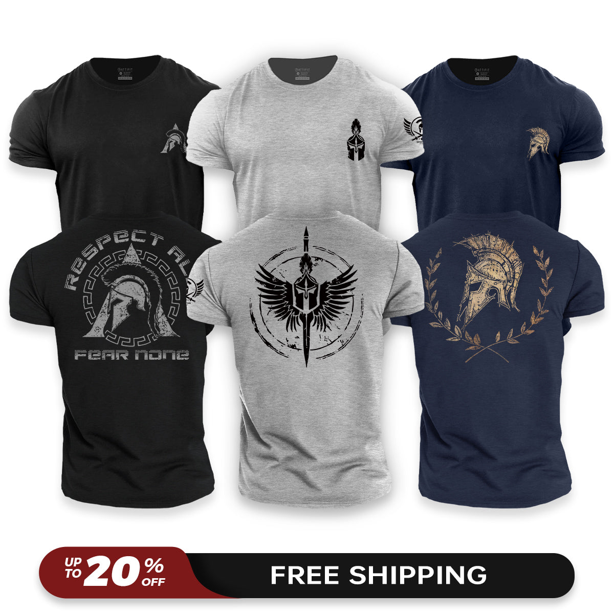 Warrior Spirit 3-Pack - Cotton T-Shirts