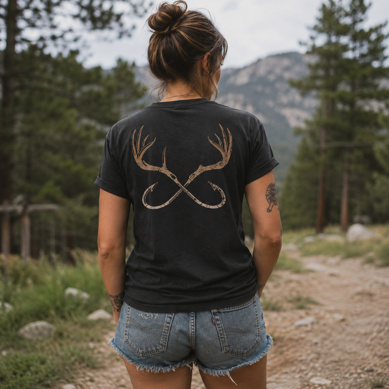 Antler And Hook Women's Cotton T-Shirt