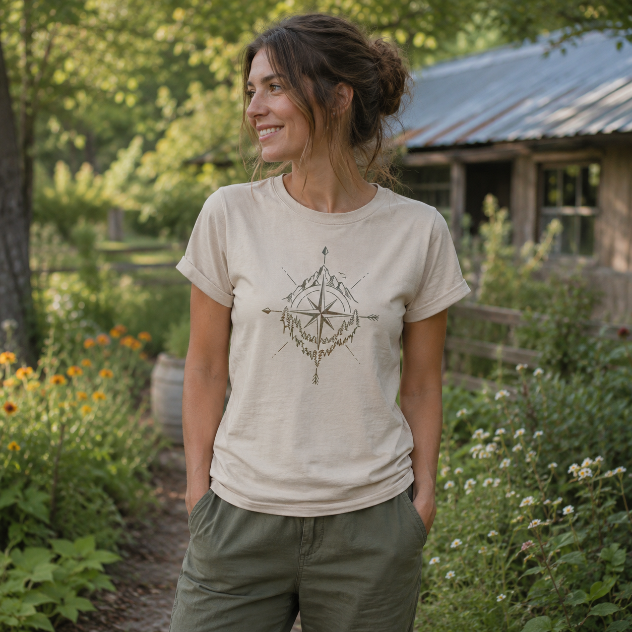 Mountain Compass Women's Cotton T-Shirt