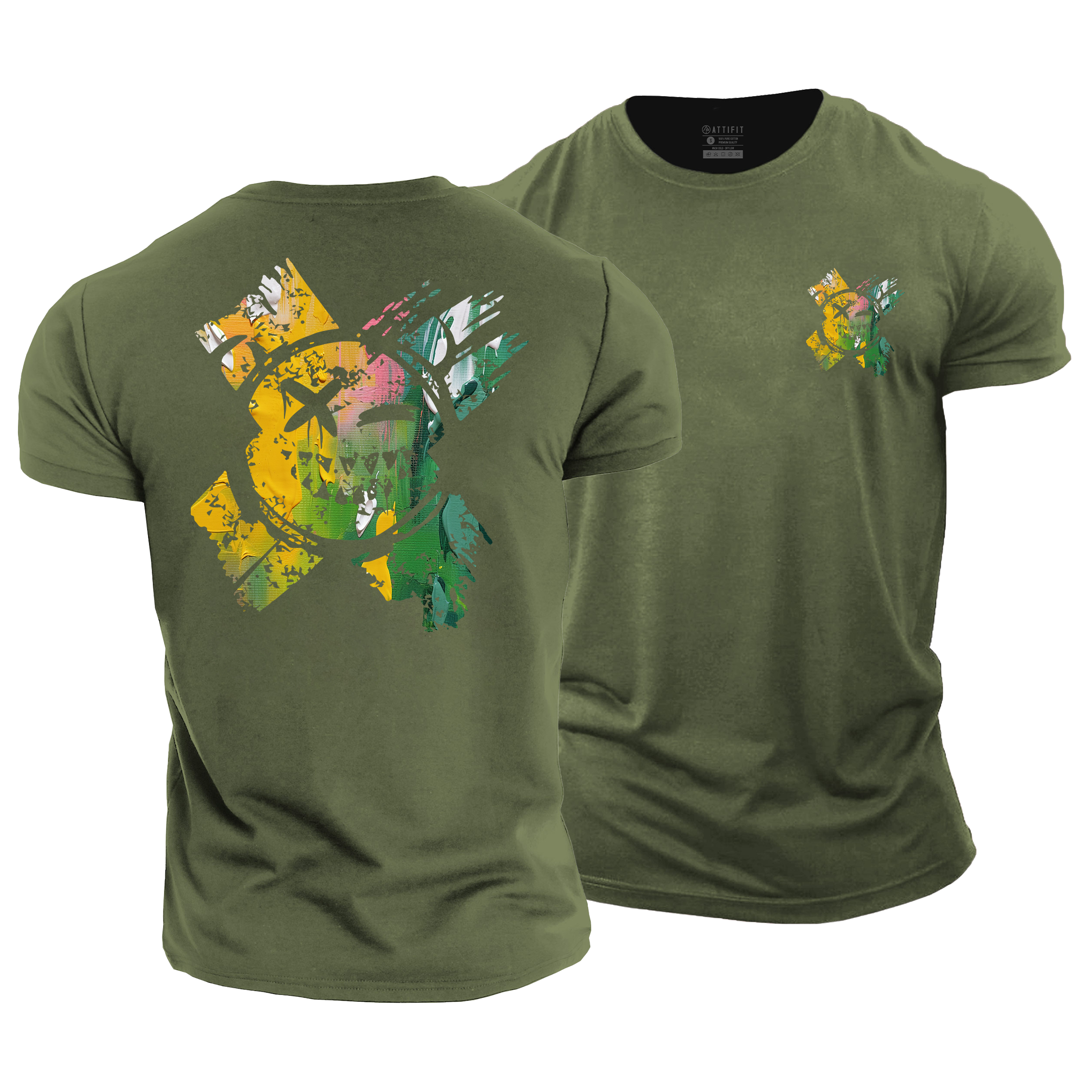 Oil Painting Smiley Cotton T-shirts