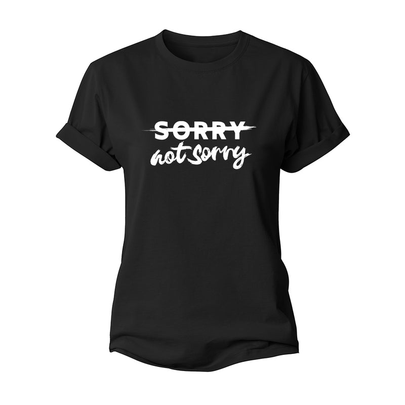 Not Sorry Women's Cotton T-shirts