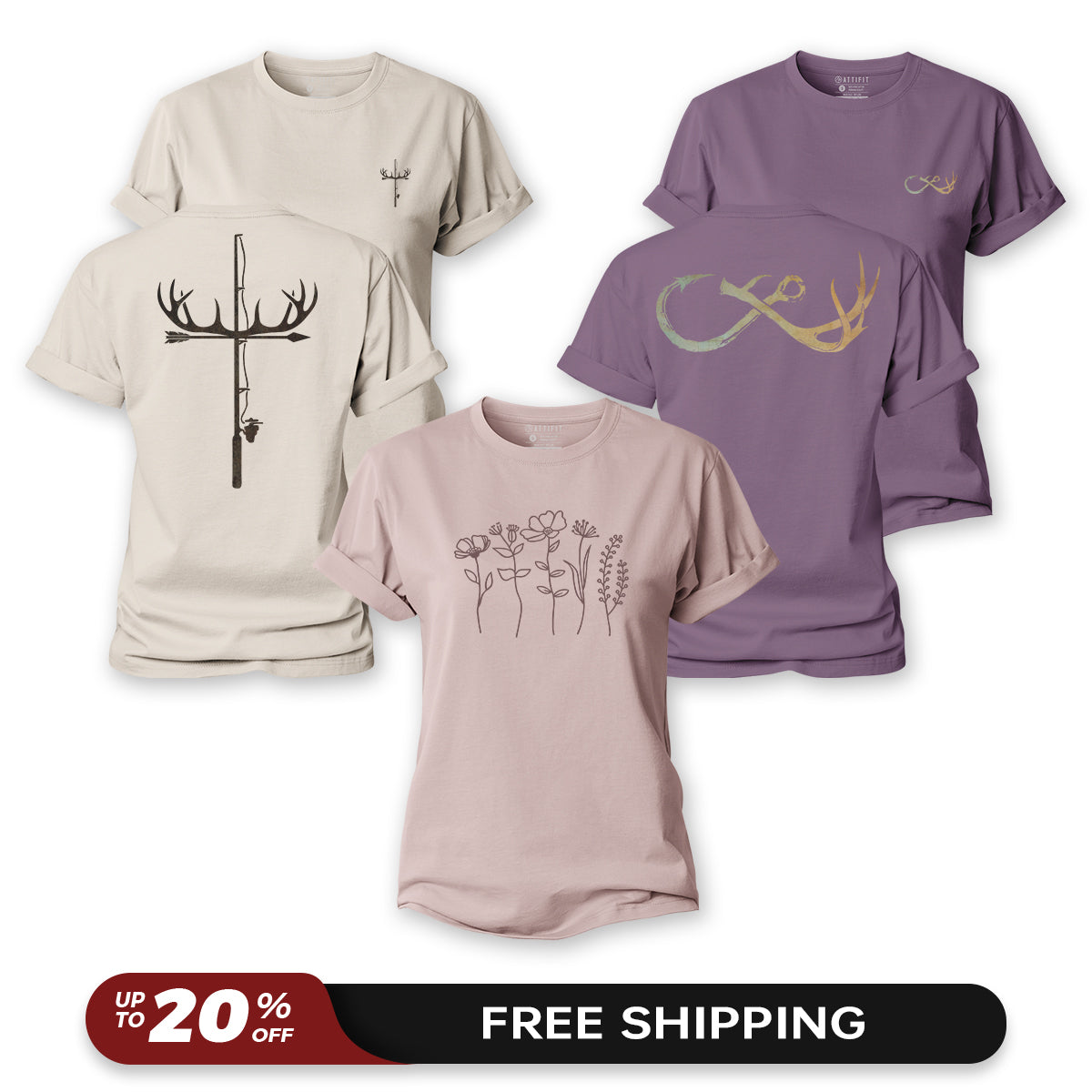 Nature Wild 3-Pack - Women's Cotton T-Shirts