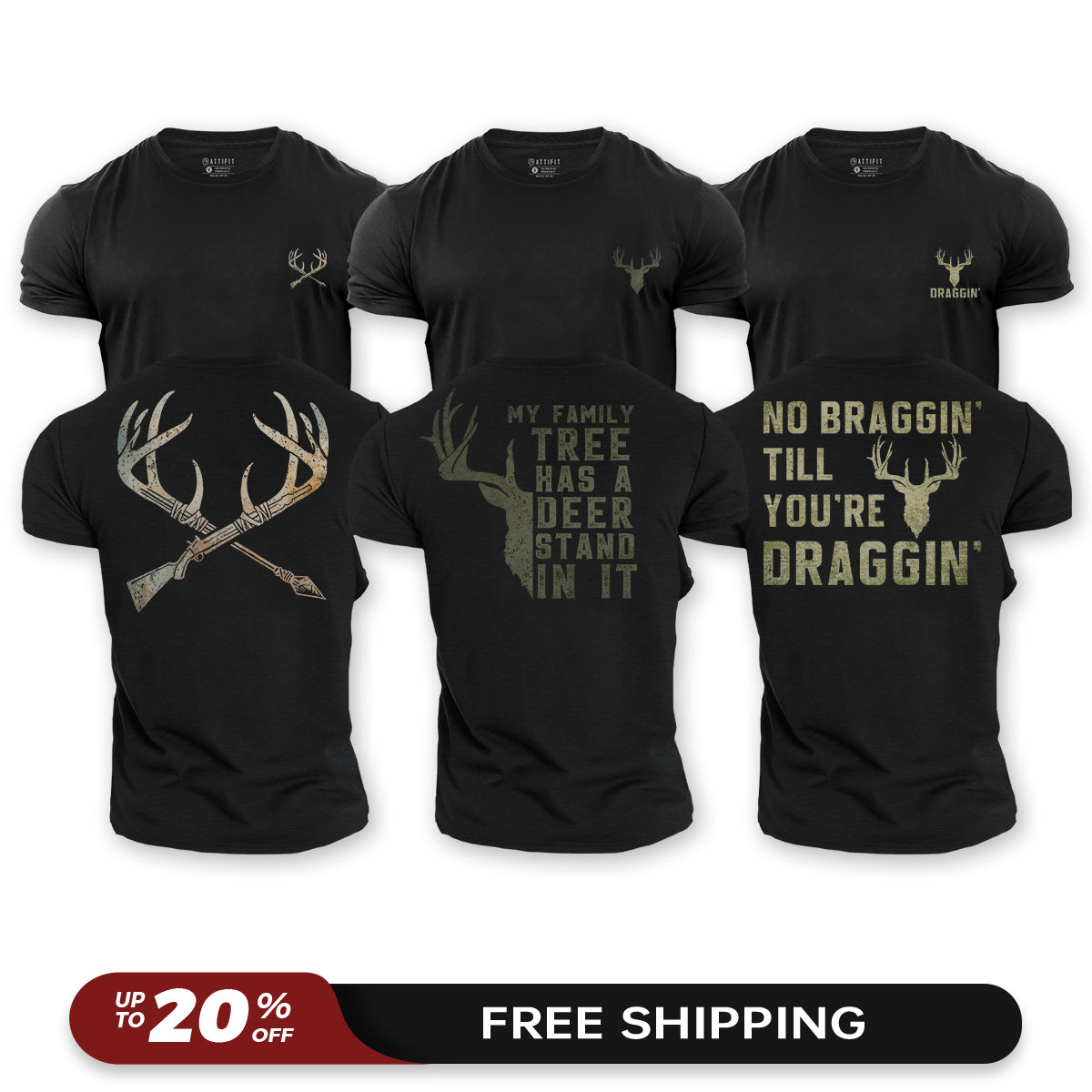 Hunting Style 3-Pack - Cotton T-Shirts
