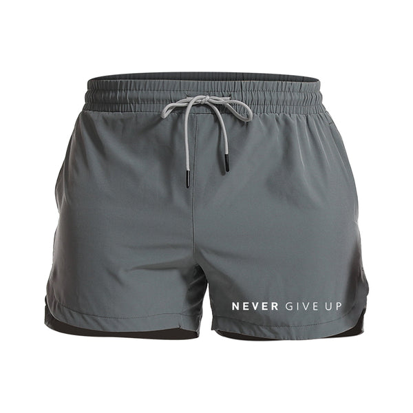 Never Give Up Men's Quick Dry Shorts