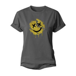 Crack Smiley Women's Cotton T-shirts