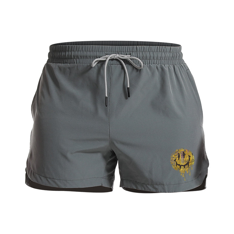 Dripping Smiley Men's Quick Dry Shorts