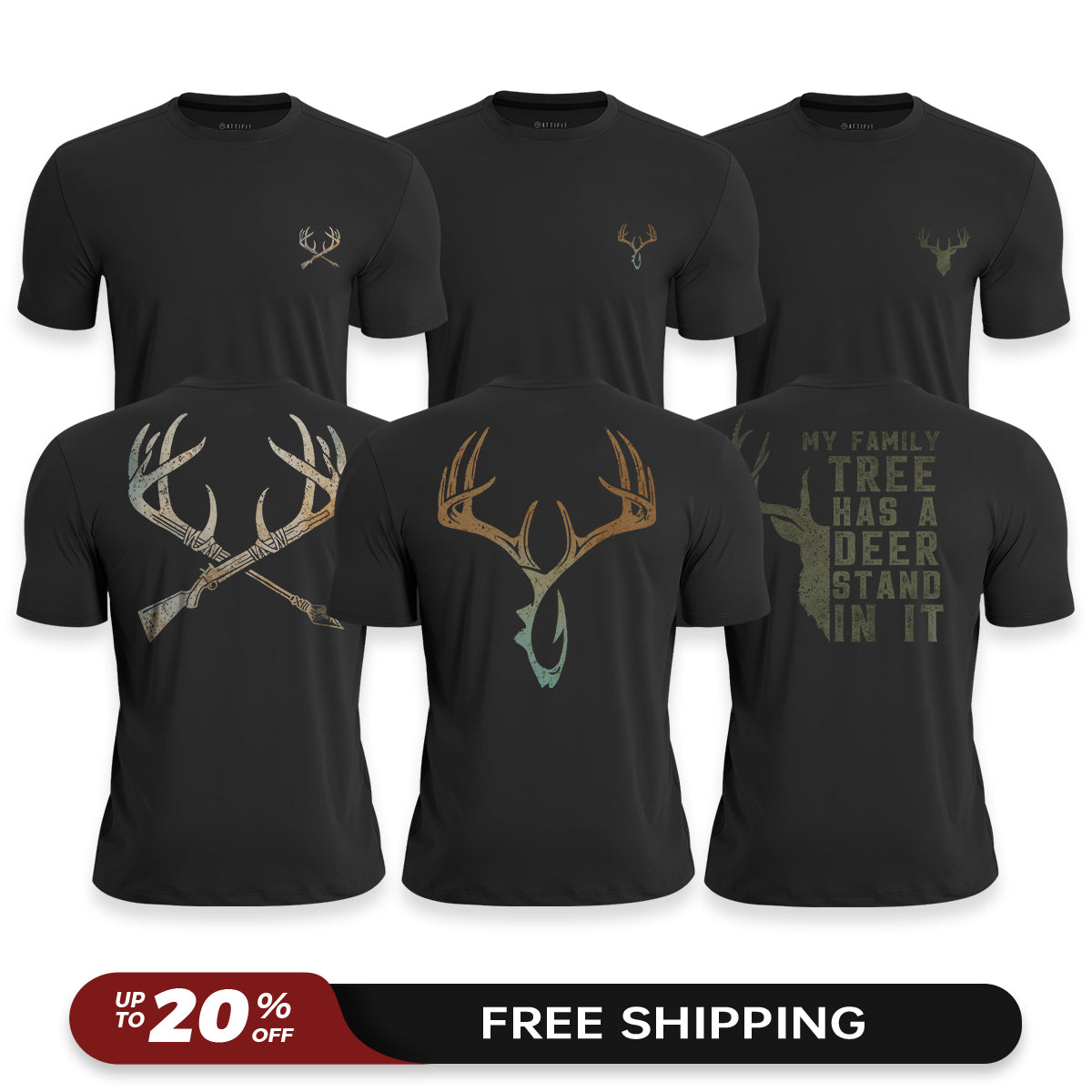 Hunting Style 3-Pack - Athletic Quick-Dry T-Shirts