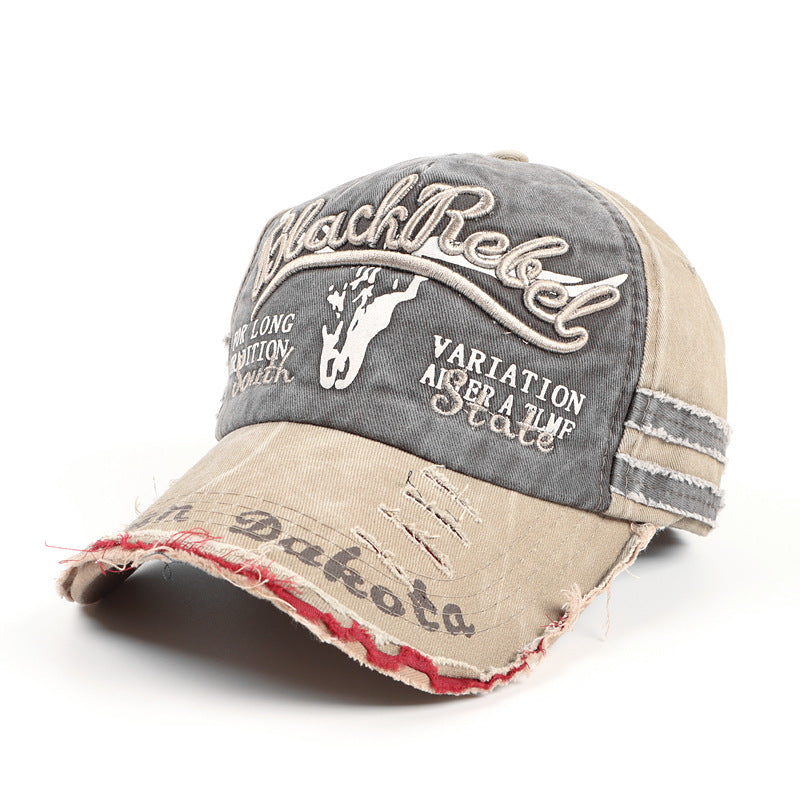 Vintage Washed Distressed Stitching Baseball Cap
