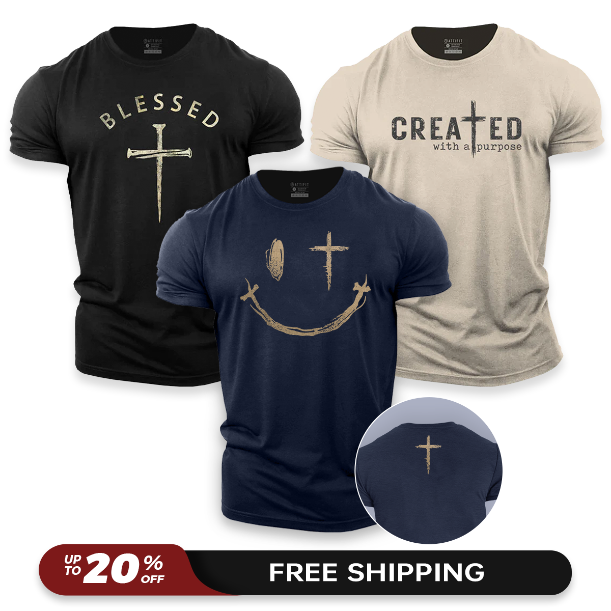 Blessed Life 3-Pack - Cotton T-Shirts