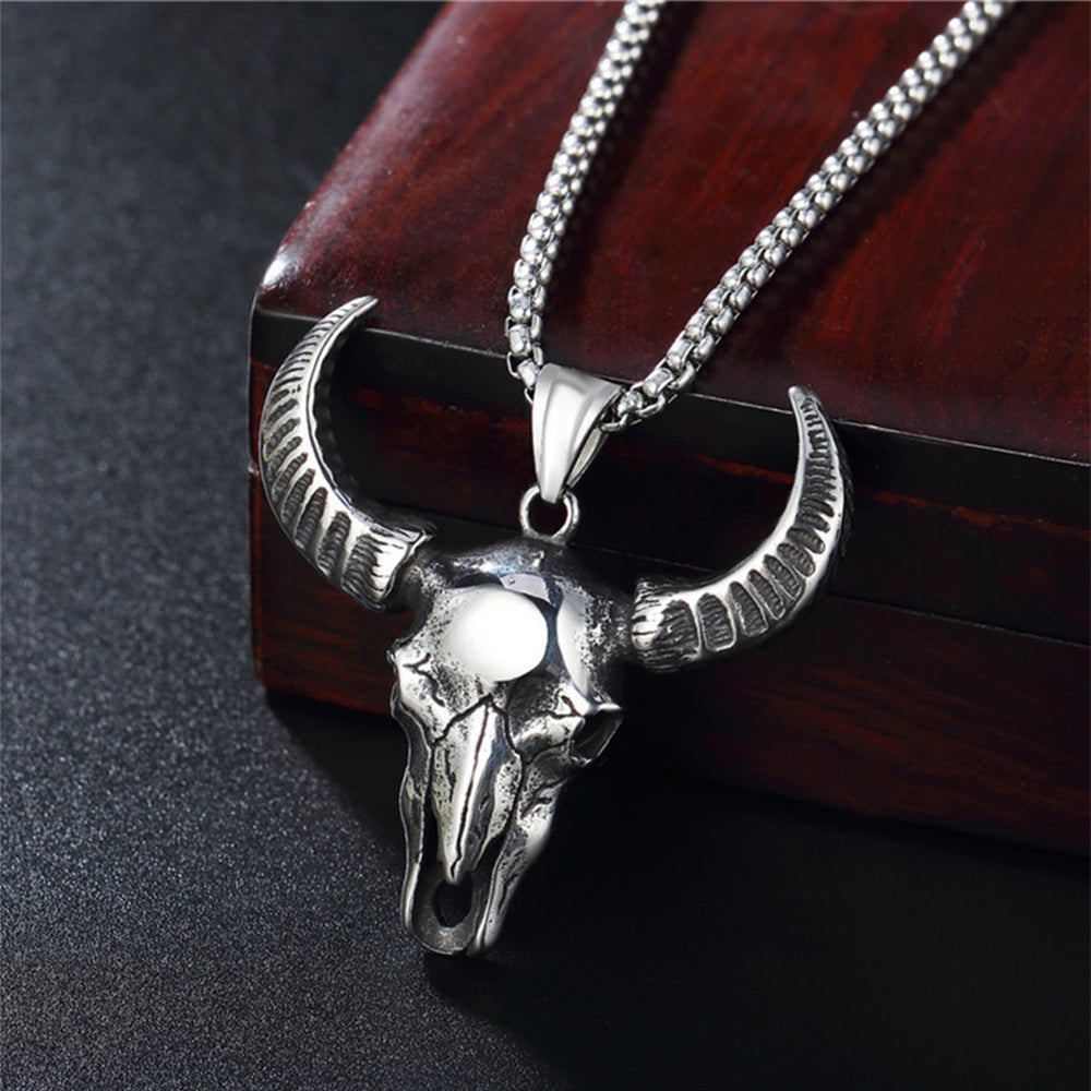 Bull Titanium Steel Necklace