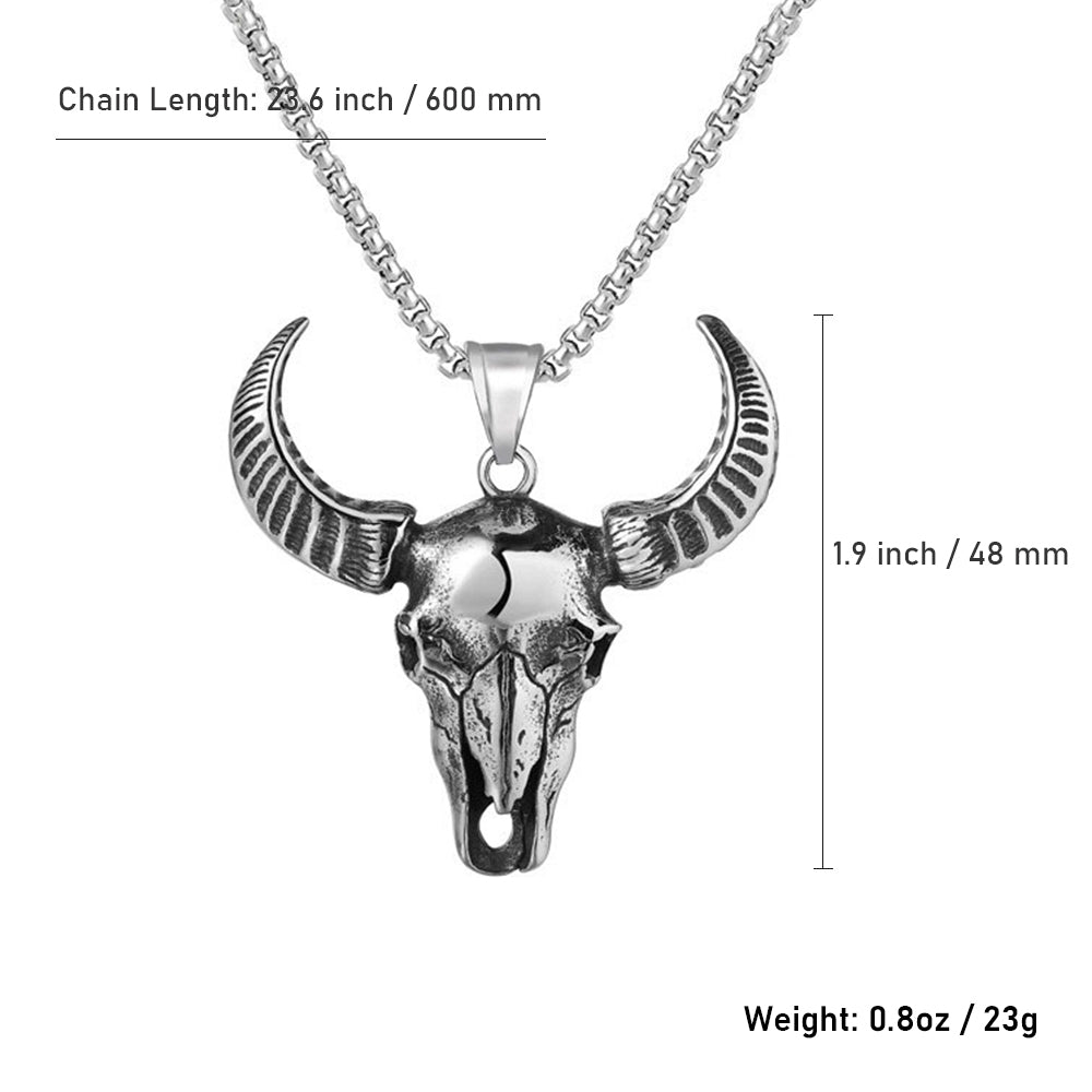 Bull Titanium Steel Necklace
