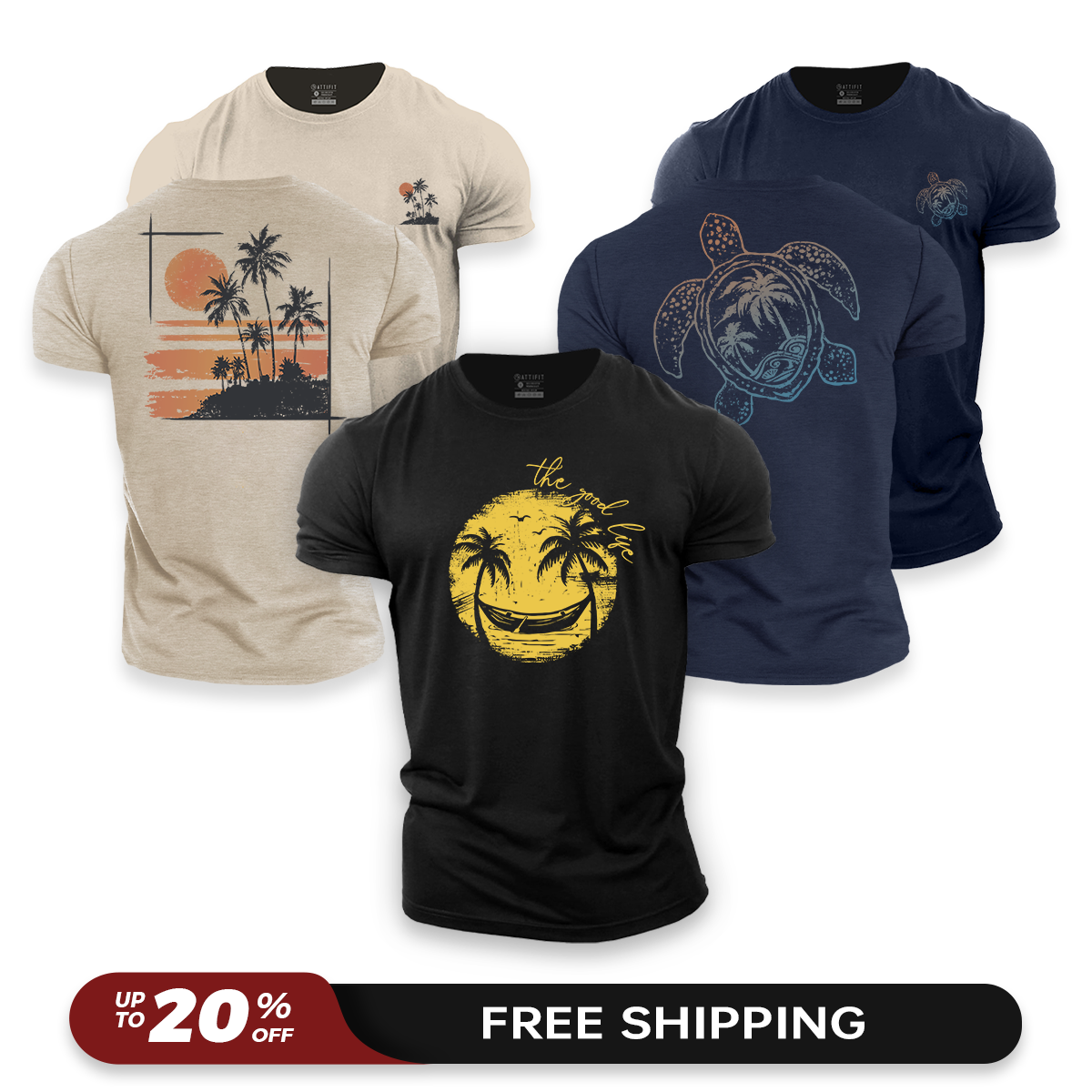 Tropical Soul 3-Pack - Cotton T-Shirts
