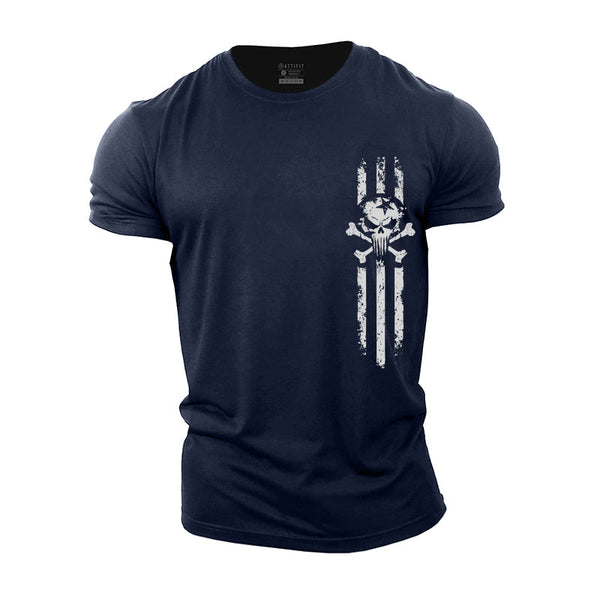 Star Skull Graphic Cotton T-Shirts
