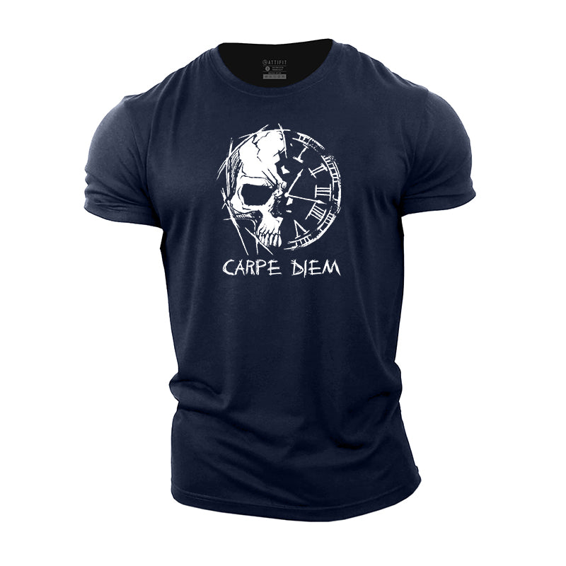 Skull Carpe Diem Cotton T-Shirt