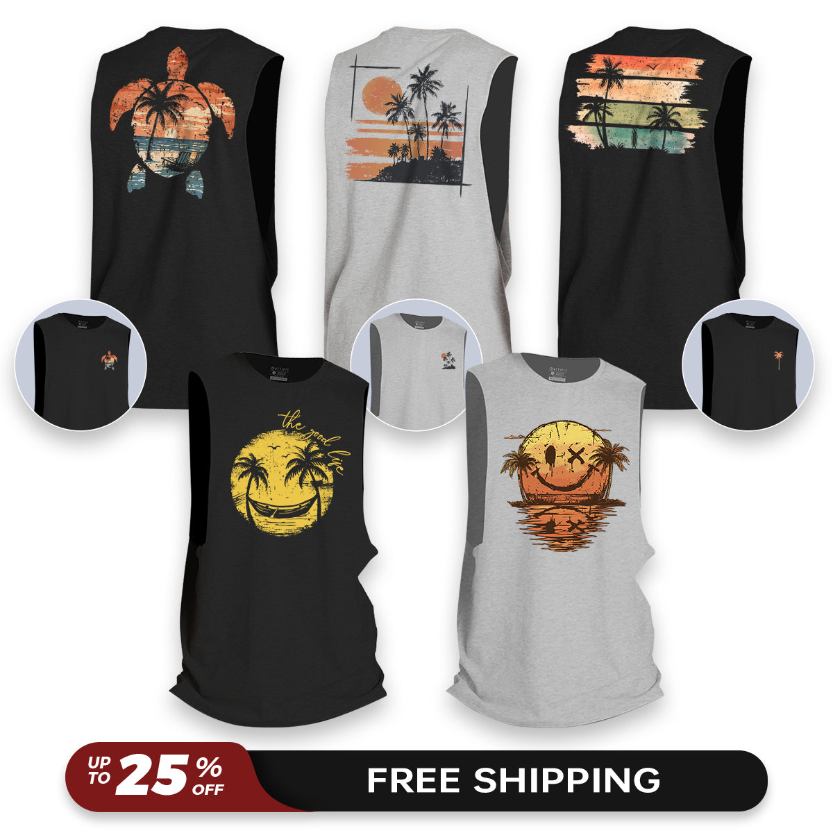 Sunset Vibe 5-Pack - Tank Tops