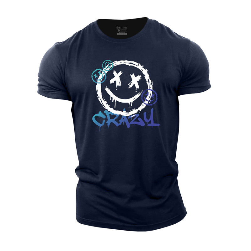Crazy Smiley Cotton T-Shirts