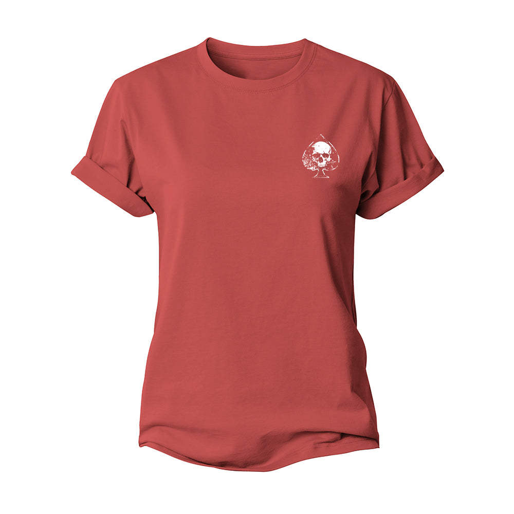 Mini Spades Skull Women's Cotton T-Shirt