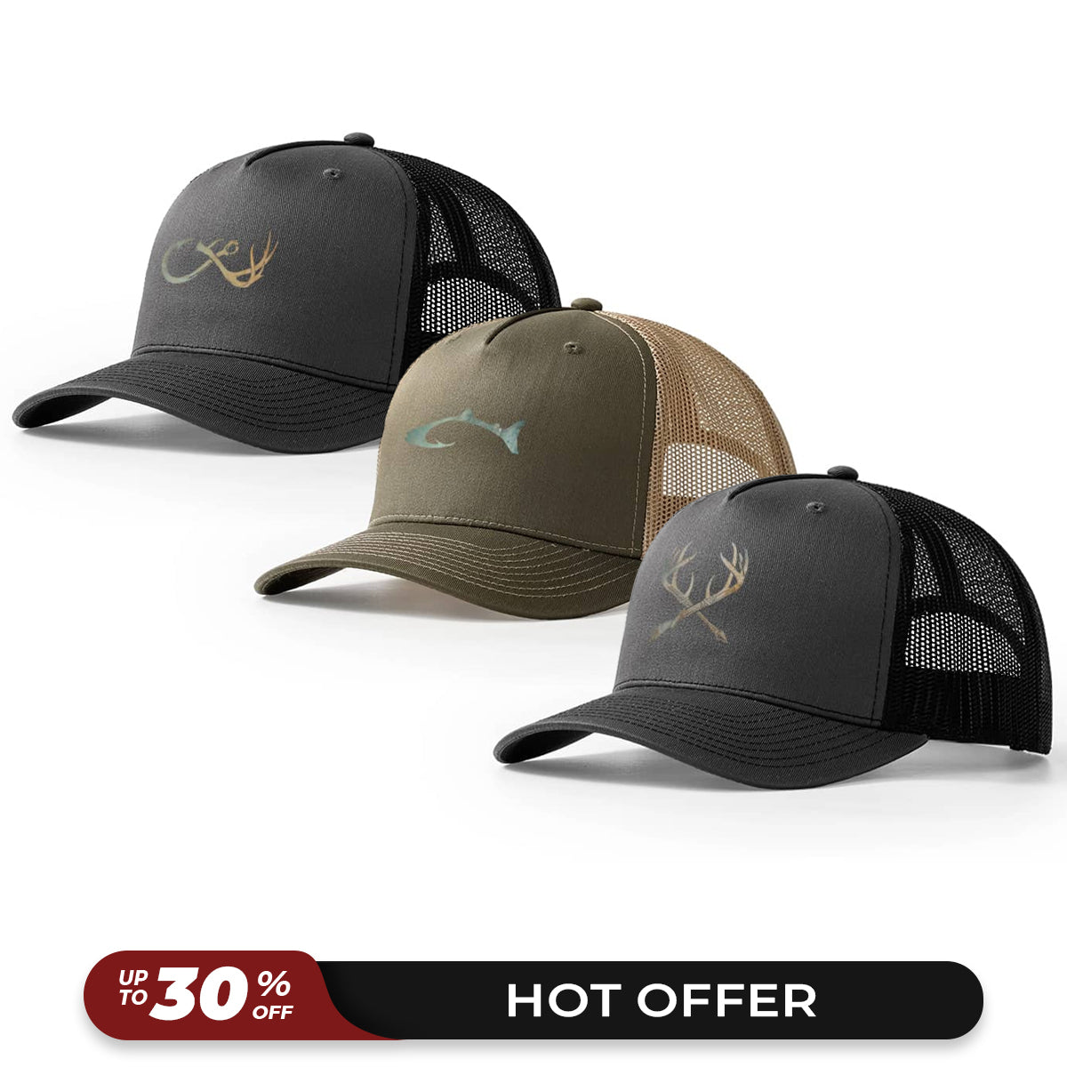 Hunting Fishing 3-Pack - Trucker Hats