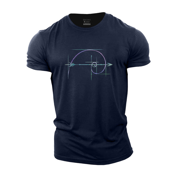 Fibonacci Sequence Arrow Cotton T-Shirts