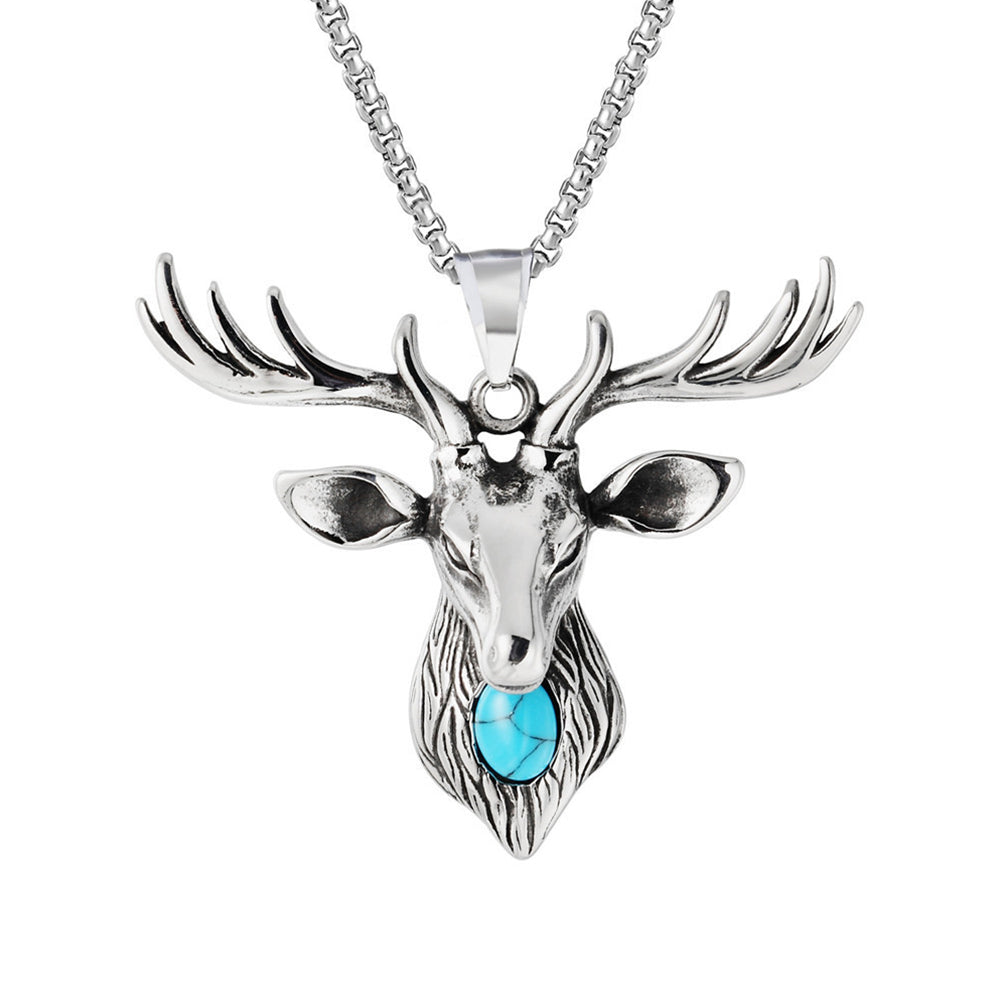 Deer Titanium Steel Necklace