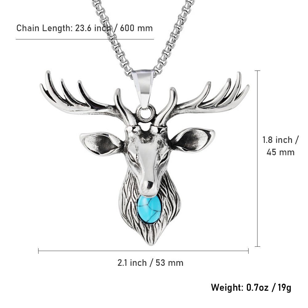 Deer Titanium Steel Necklace