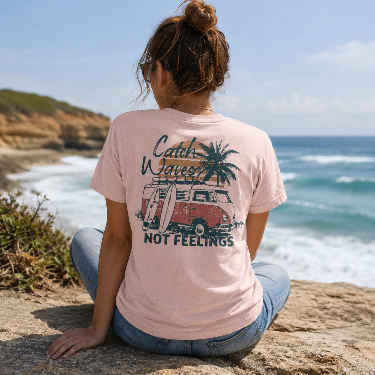 Catch Waves Women's Cotton T-Shirt