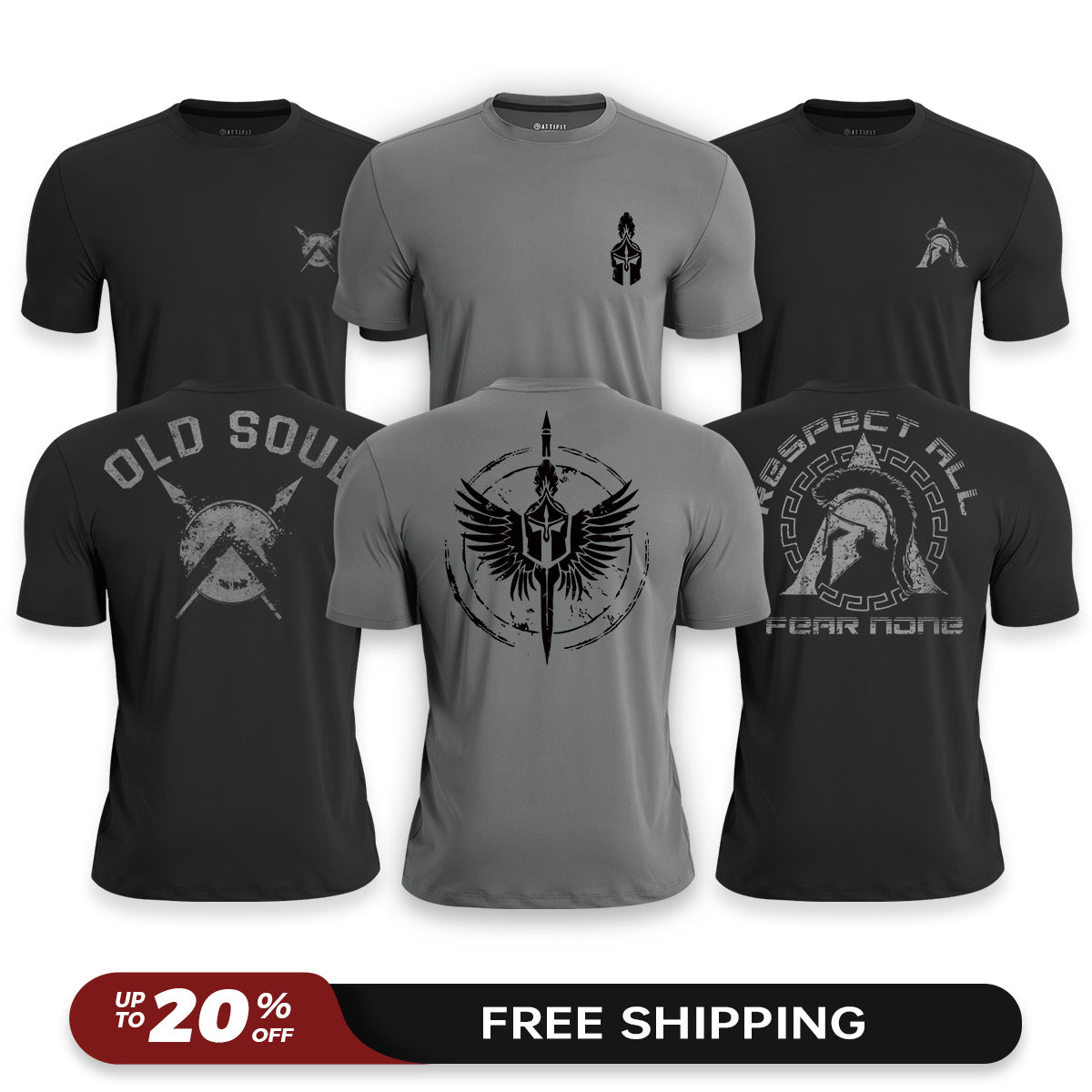 Warrior 3-Pack - Athletic Quick-Dry T-Shirts