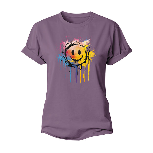 Gleeful Smiley Women's Cotton T-shirts