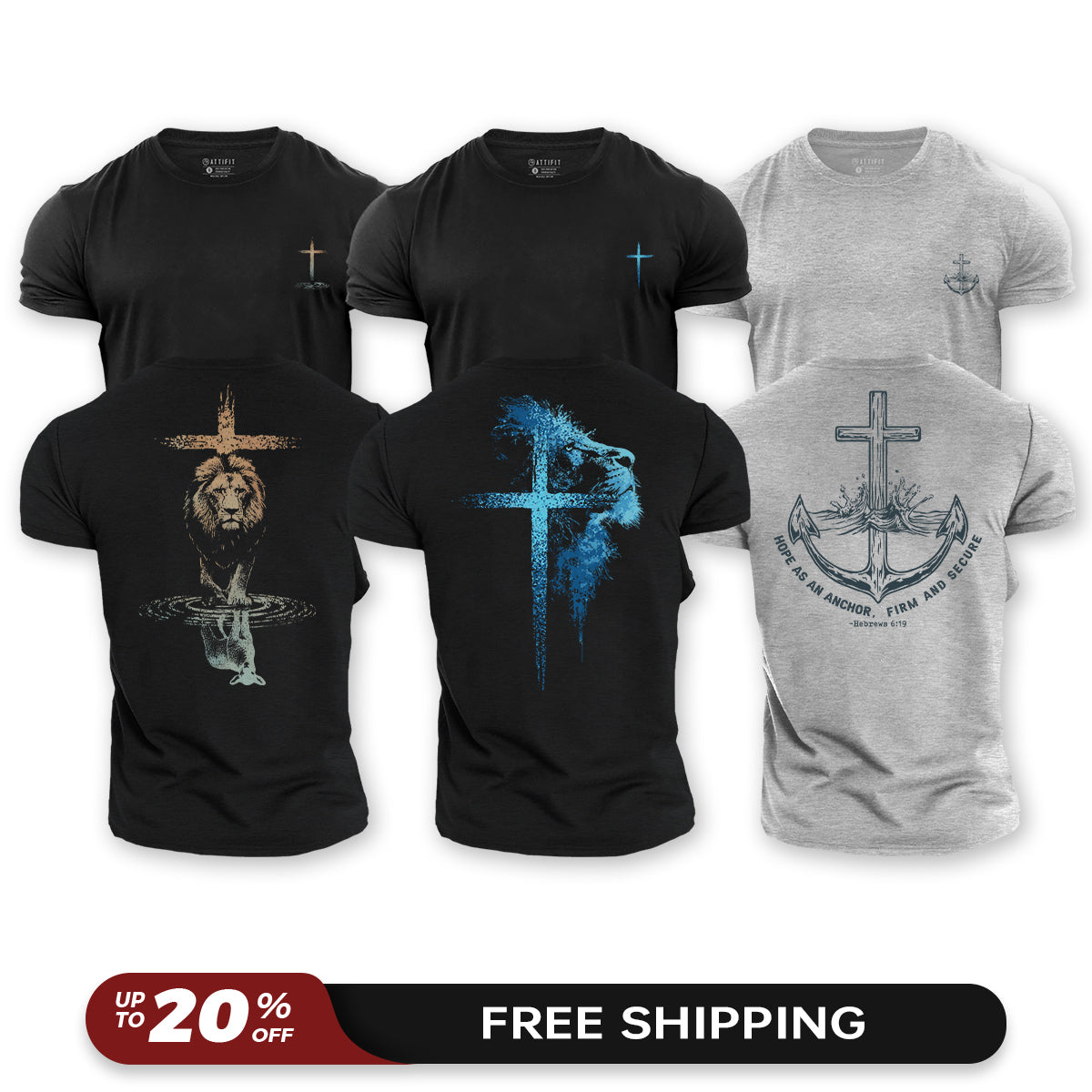 Soul of Faith 3-Pack - Cotton T-Shirts