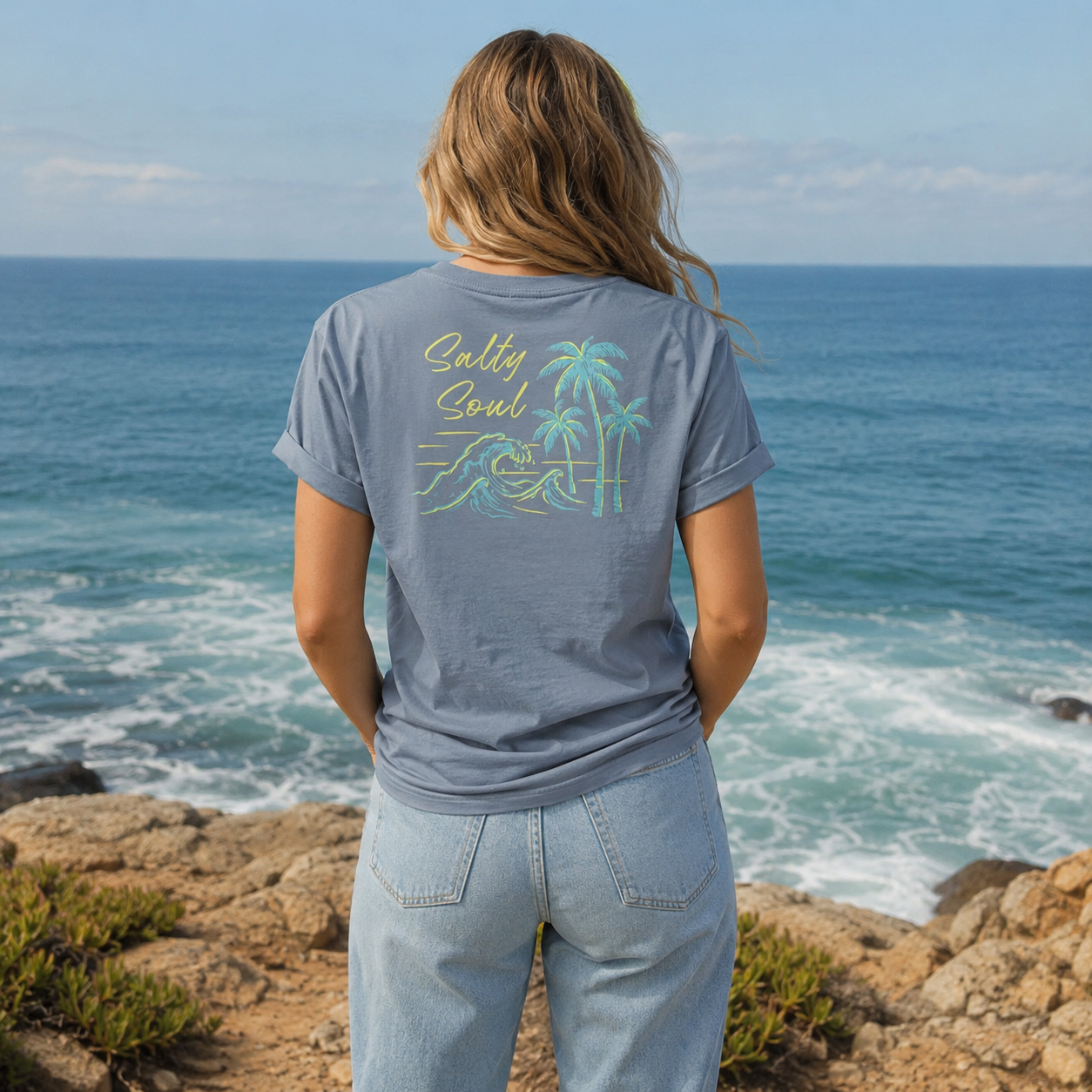 Salty Soul Women's Cotton T-Shirt