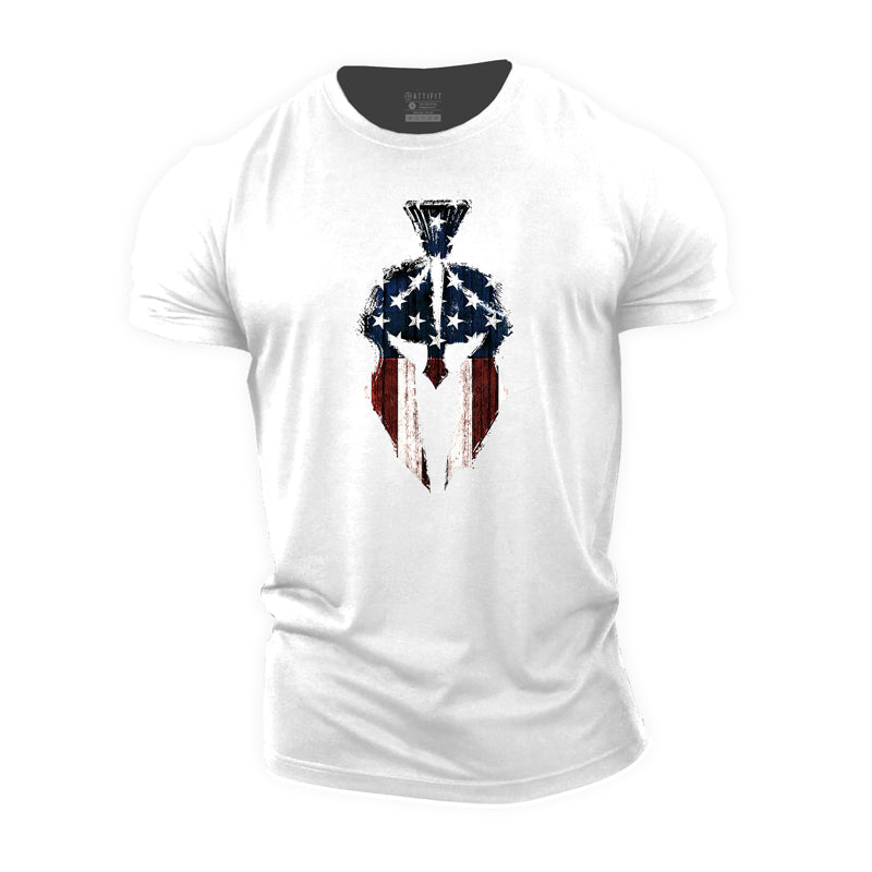 Flag Spartan Cotton T-Shirt