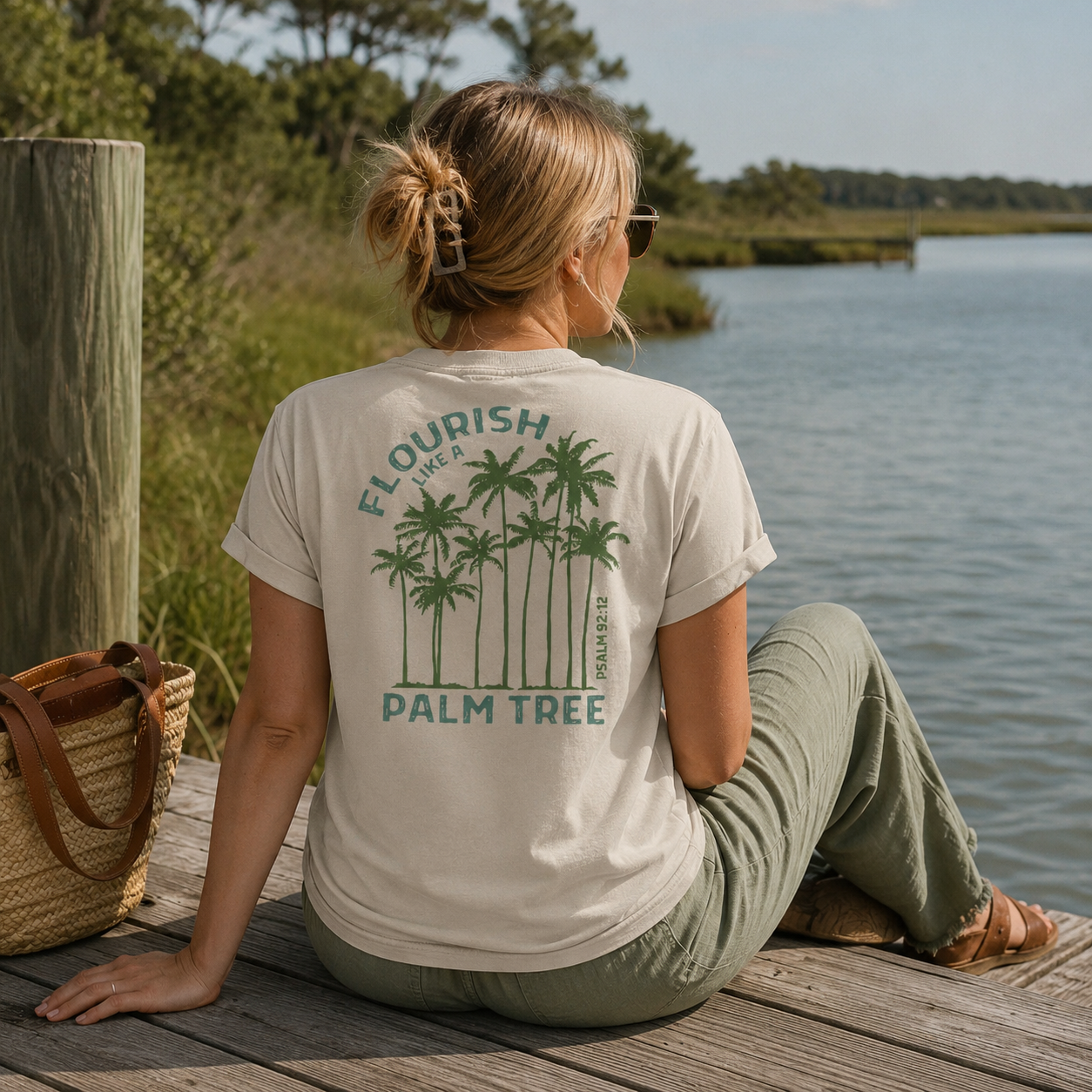Flourish Like A Palm Tree Women's Cotton T-Shirt