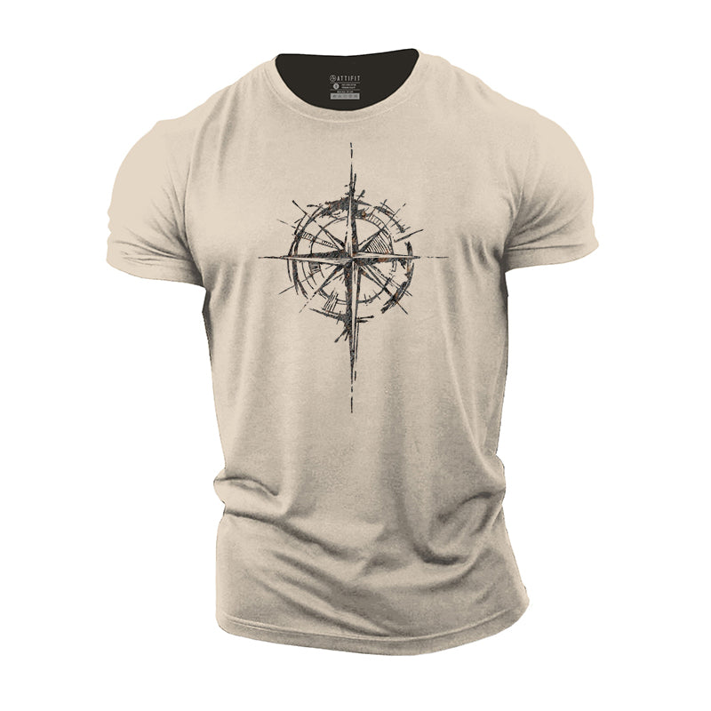 Vintage Compass Cotton T-Shirt