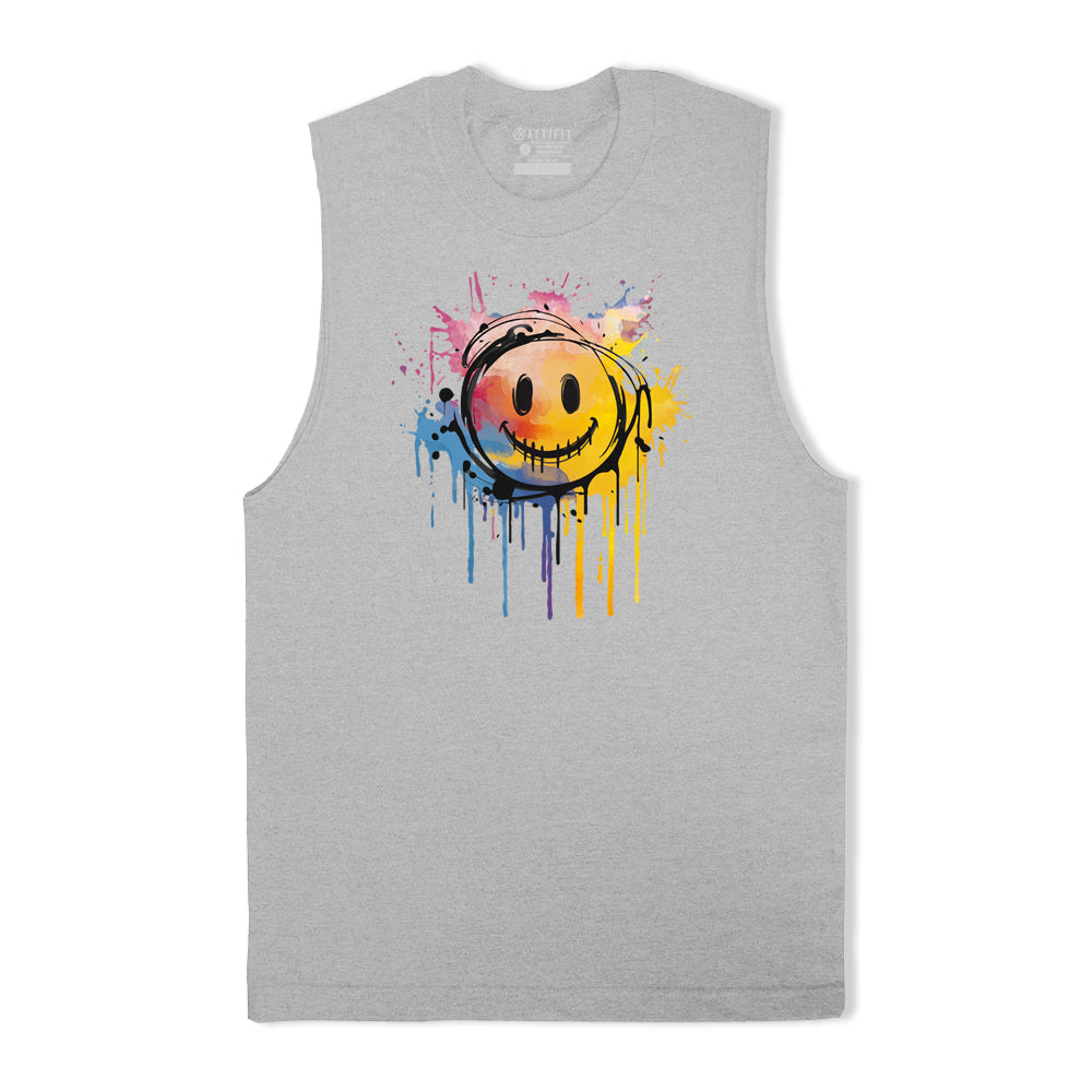 Splash Ink Smiley Tank Top
