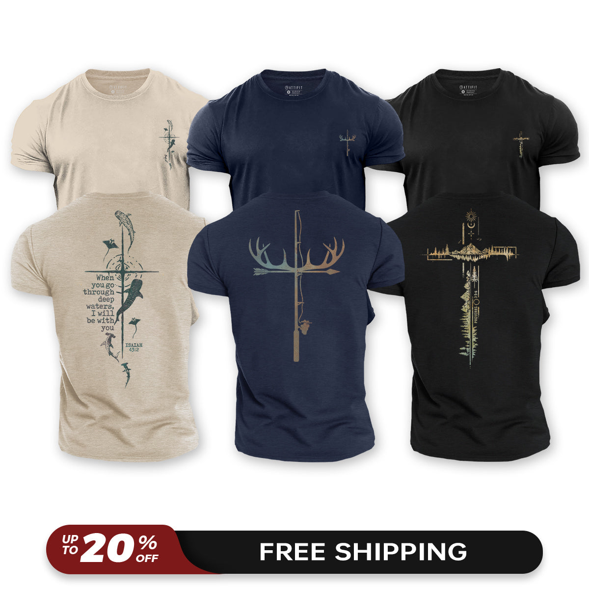 Faith & Nature 3-Pack - Cotton T-Shirts