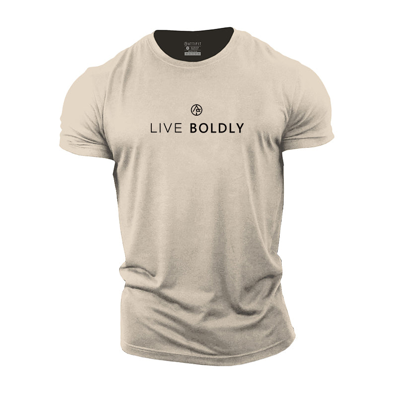 Live Boldly Cotton T-Shirts