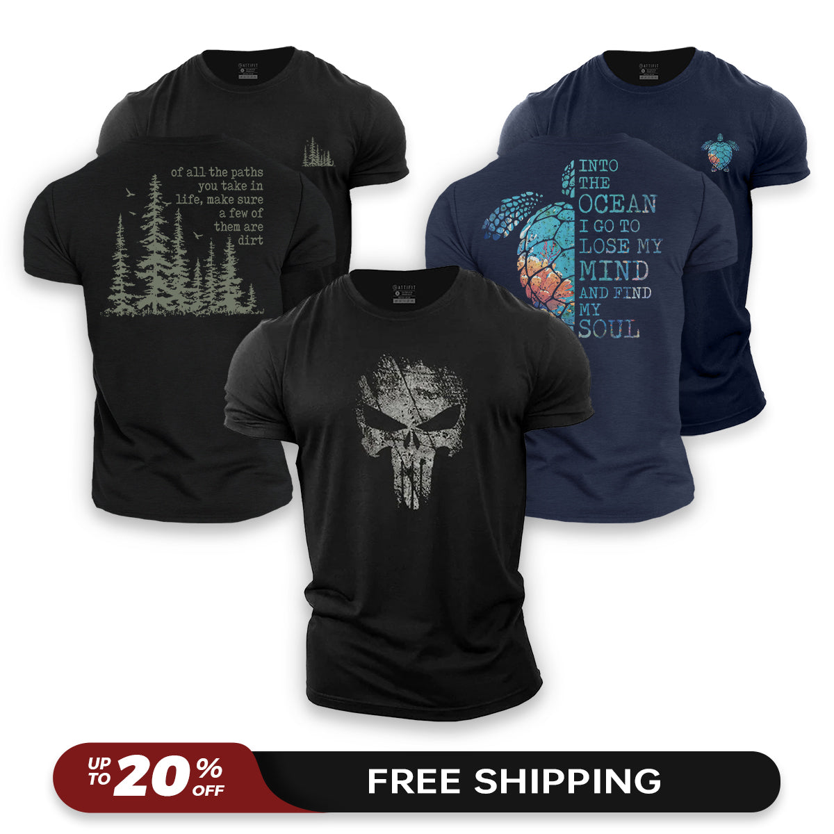Into the Wild 3-Pack - Cotton T-Shirts