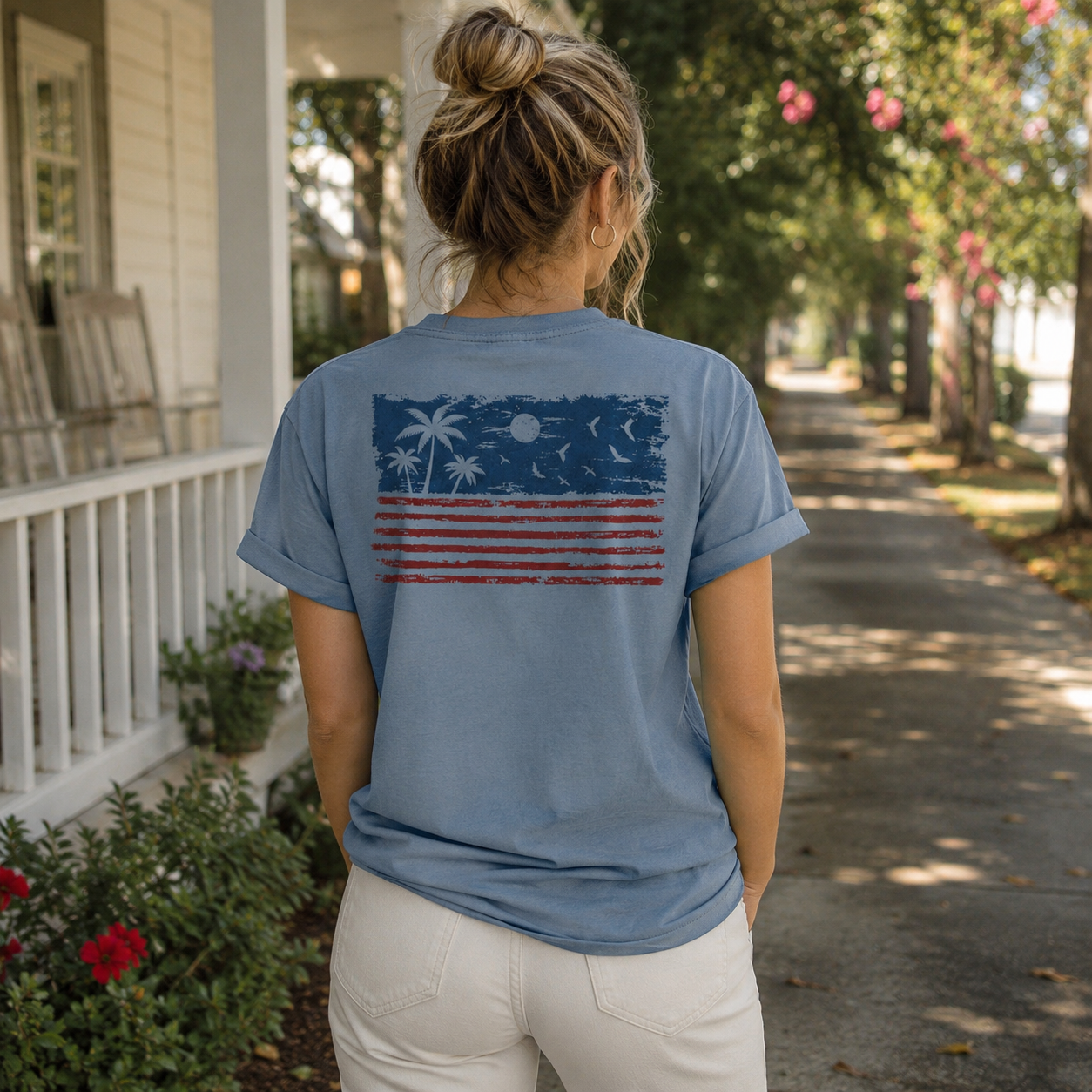 Palm Flag Women's Cotton T-Shirt