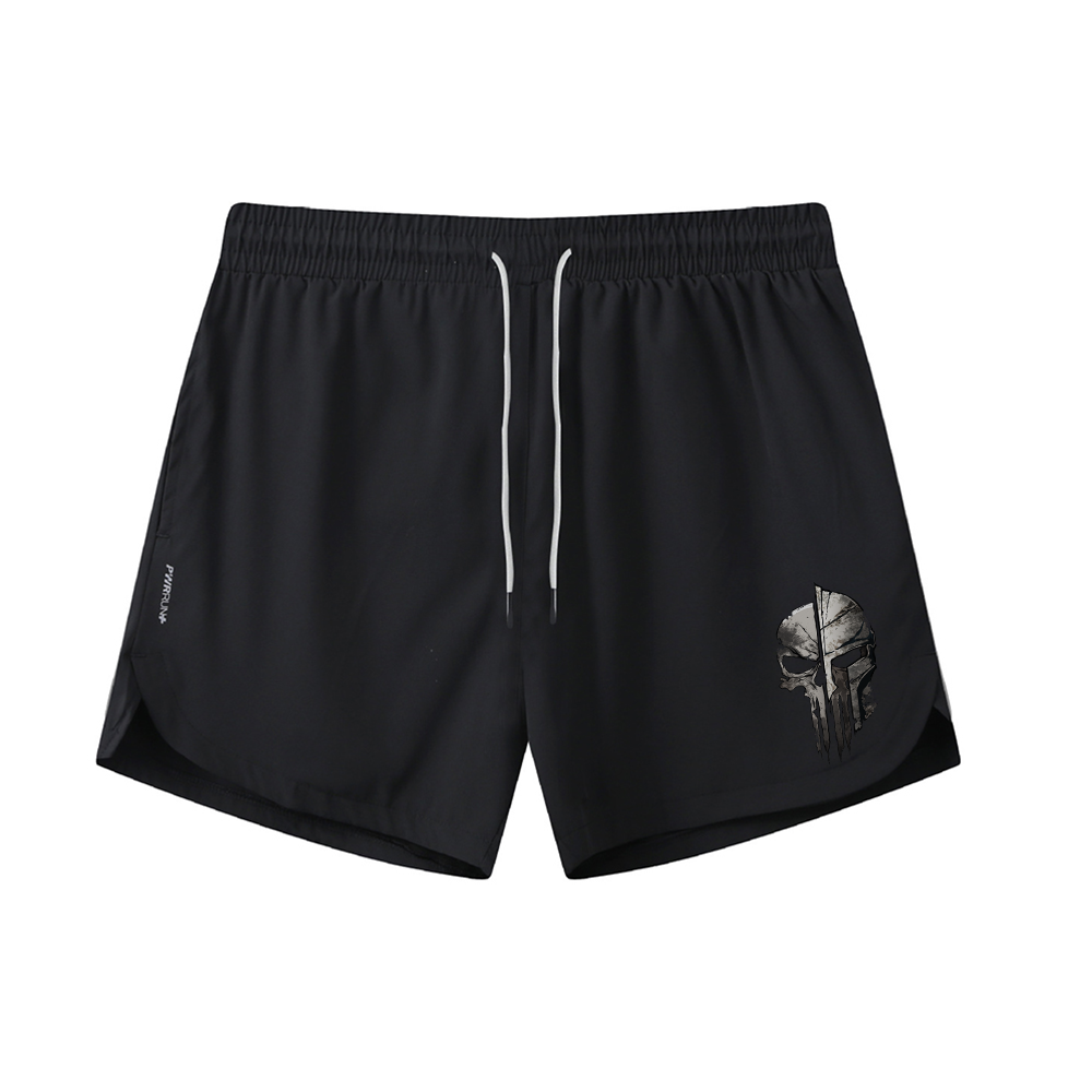Skeleton Spartan Athletic Quick-Dry Shorts