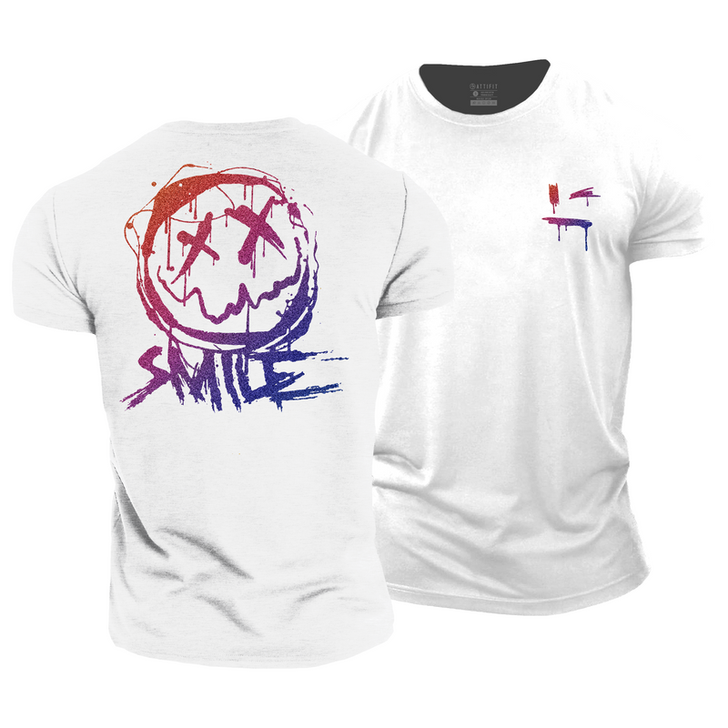 Shining Smiley Cotton T-shirts