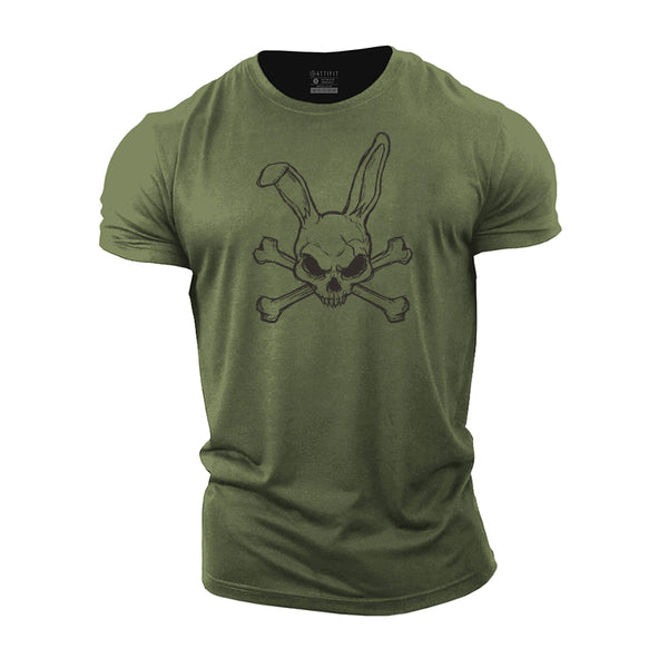 Bunny Skull Cotton T-Shirts